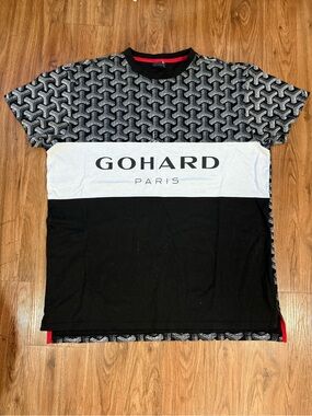 KRISP Mens Gohard Paris SHORT SLEEVE T-SHIRT Black SIZE 2XL